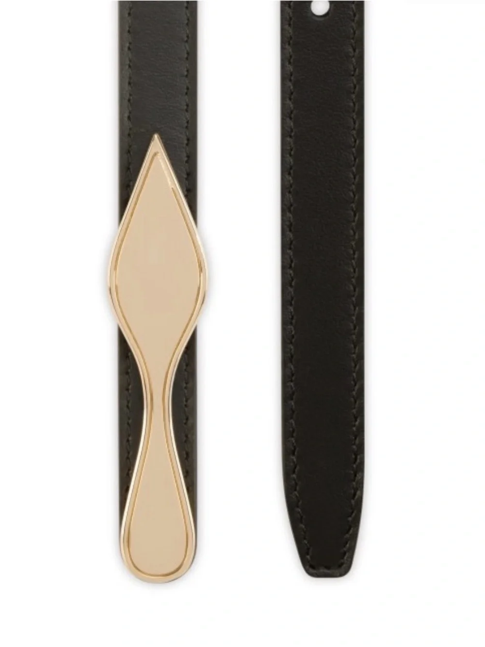 Christian Louboutin Bettina Belt - Smooth Calf Leather Reversible Black OR Red